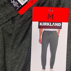 Kirkland Signature Green Jogger Sweatpants with Elastic Waistband